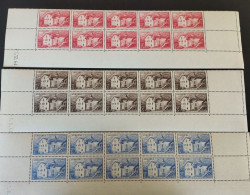 FEUILLE SHEET ANDORRE N 104 106 107 La Maison Des Vallees 1944 NEUF** - Unused Stamps