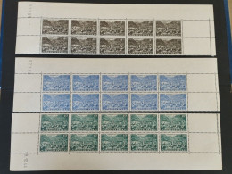 FEUILLE SHEET ANDORRE Coin Daté N 108 109 112 ANDORRE La Vieille 1944 NEUF** - Unused Stamps