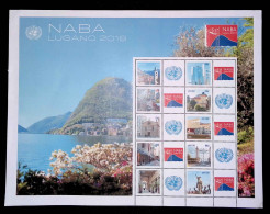 CL, Blocs-feuillets, NABA, ONU, Office De Genève, Lugano 2018, 2 Scans, Neufs, Frais Fr 1.95 E - Blocks & Kleinbögen