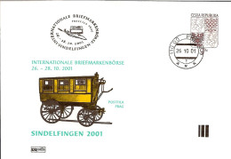 COB A 76 Czech Republic Sindelfingen Stamp Exhibition 2001 - Sobres