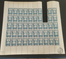 FEUILLE SHEET UNESCO 771 DONT VARIETE SANS POLE NORD 1946 X48 NEUF** - Unused Stamps