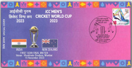 INDIA 2023 ICC MEN’S CRICKET WORLD CUP 2023 SPECIAL COVER USED ISSUED BY INDIA POST MUMBAI CIRCLE RARE - Lettres & Documents