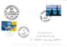 NOUVELLE CALEDONIE LETTRE EN POSTE RESTANTE POUR LA FRANCE 1998 - Storia Postale
