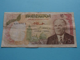 5 X 5 Cinq Dinars ( 15-10-1980 ) Voir Detail / Photos ( For Grade, Voir SCANS ) Circulated ! - Tunisia