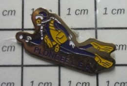 713J  Pin's Pins / Beau Et Rare / SPORTS / PLONGEE SOUS MARINE LEA L.E.A.  HOMME GRENOUILLE - Immersione