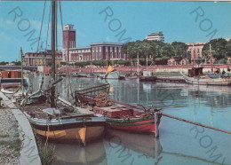 CARTOLINA  B23 PESCARA,ABRUZZO-IL PORTO CANALE-MARE,ESTATE,VACANZA,LUNGOMARE,BARCHE A VELA,BELLA ITALIA,VIAGGIATA 1968 - Pescara