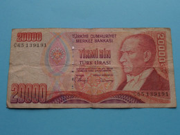 20000 & 50000 Türk Lirasi > 14 Ocak 1970 ( For Grade, Voir SCANS ) Circulated ! - Turquia