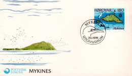 FEROE FDC 1979 ILE DE MYKINES - Géographie