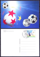 Switzerland 2004 Post Card, Star Balls, Union Of European Football Association - Eurocopa (UEFA)