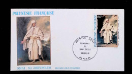 CL, FDC, 1 Er Jour, Papeete, 10 Dec. 81, Peintures Du XVIIIe Siècle, Omai , Sir J. Reynolds - Covers & Documents