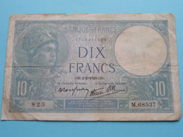 10 Francs / Minerva ( OR.2-2-1939.OR.) M.68537 - 823 ( Grade Voir SCANS ) Circulated ! - 100 F 1945-1954 ''Jeune Paysan''