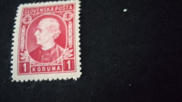 SLOVAKYA-    1939- 45     1  KORUNA   DAMGASIZ - Ungebraucht
