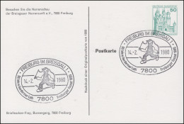 Privatpostkarte PP 103/6 Besuchen Sie Die Narrenschau SSt FREIBURG 14.2.1980 - Private Covers - Mint