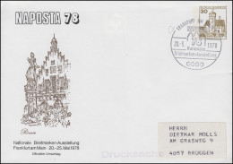 Privatumschlag PU 108/47 NAPOSTA 78 - Römer SSt FRANKFURT / MAIN 20.5.1978 - Private Covers - Mint