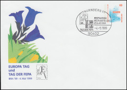 Privatumschlag PU 292 SWK Europa Tag Tag Der FEPA Passender SSt NÜRNBERG 4.5.99 - Enveloppes Privées - Neuves