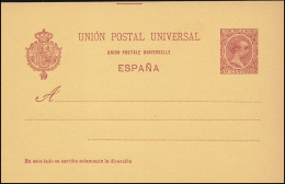 Spanien Postkarte P 26I König Alfons XIII. 10 Centimos, 85 Mm, Ungebraucht - Other & Unclassified