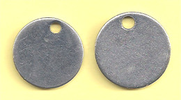 Lot De 2 Jetons De Caddie Neutre "Taille Différente"_j106 - Jetons De Caddies