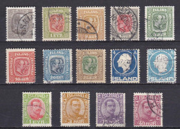 IS018 – ISLANDE – ICELAND – 1902/22 – USED LOT - 70 € - Oblitérés