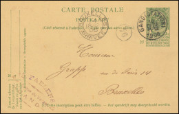 Belgien Postkarte P 38 Aus GAND (STATION) 18.12.1906 Nach BRUXELLES / BRÜSSEL - Andere & Zonder Classificatie