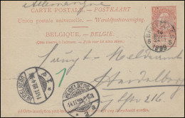 Belgien Postkarte P 31 Leopold Aus BRÜSSEL/BRUXELLES 14.11.1899 Nach HEIDELBERG - Andere & Zonder Classificatie