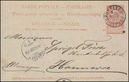 Belgien Postkarte P 31 Leopold BRÜSSEL / BRUXELLES 2 11.1906 Nach HANNOVER 3.11. - Autres & Non Classés