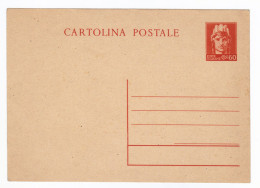 1945 Luogotenenza Cartolina Postale Italia Turrita 60 Cent  N° 16 Nuova** - Sonstige & Ohne Zuordnung