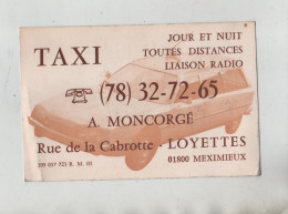 Taxi Moncorgé Rue De La Cabrotte Loyettes - Cartes De Visite