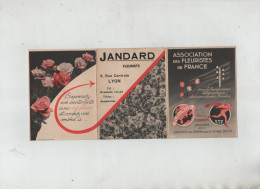 Association Des Fleuristes De France Jandard Rue Centrale Lyon Fleurop FTD Réception Transmission Livraison - Cartes De Visite