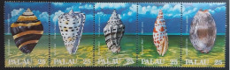 Coquillages Shells // Série Complète Neuve ** MNH ; Palau YT 211/215 Se-tenant (1988) Cote 8.75 € - Palau