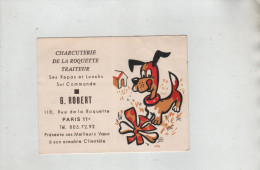 Calendrier Chien Charcuterie De La Roquette Traiteur Robert Paris 1971 - Groot Formaat: 1971-80