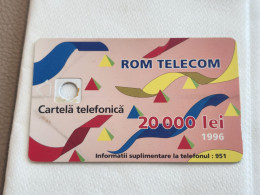 ROMANIA-(RO-ROM-0018A)-Abstract Design-(1996)-NO CHIP-(61)-(20.000 Lei)-(DYFUO3)-used Card+1card Prepiad Free - Rumania