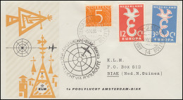 1. KLM-Polarflug Amsterdam-Biak 5.11.1958 Schmuck-Brief AMSTERDAM 5.11.58 - Luchtpost