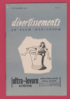 Publicité Médicale Divertissements N°12 Décembre  1964 - Humour