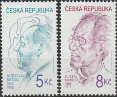 MiNr. 254 - 255 Tschechische Republik       2000, 9. Mai. Persönlichkeiten. - Unused Stamps