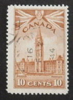 CANADA YT 213 OBLITÉRÉ "LE PARLEMENT" ANNÉES 1943/1948 - Usati