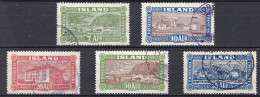 IS018B – ISLANDE – ICELAND – 1925 – FULL PICTORIAL SET – SG # 151/55 USED 22 € - Usati