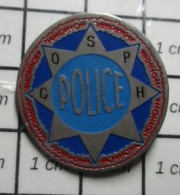 413G Pin's Pins / Beau Et Rare / / PIN'S POLICE / Comité Des Oeuvres Sociales De La Police LE HAVRE COSPH - Police