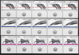 TIMBRE STAMP ZEGEL ISRAEL PETIT LOT 5 X 611-613  XX - Neufs (avec Tabs)