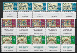 TIMBRE STAMP ZEGEL ISRAEL PETIT LOT 5 X 672-674  XX - Unused Stamps (with Tabs)