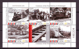 Montenegro 2008 Centnary Of The First Railway In Motenegro  Mi.No.H-Blatt 5  MNH - Montenegro
