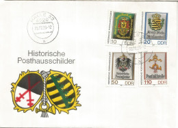 ALEMANIA DDR HALLE ESCUDOS ARMS - Sobres