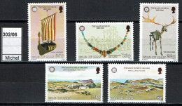 Isle Of Man - Mi 302-306 - MNH - Centenary Of Manx Museum - Man (Ile De)