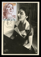 MONACO (2023) Carte Maximum Card - Maria Callas (1923-1977), Opera Singer, Cantatrice Lyrique - Maximumkaarten