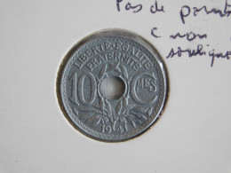 France 10 Centimes 1941  LINDAUER ZINC, Sans Point Cmes NON SOULIGNÉ (371) - 10 Centimes