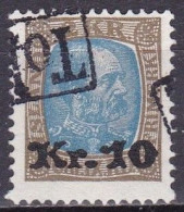 IS019B– ISLANDE – ICELAND – 1926 – KING CHRISTIAN IX / TOLLUR CANCEL – Y&T # 121 USED 10 € - Oblitérés