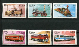 CUBA 1988 N° 2873/2878 ** Neufs MNH Superbes C 35 € Trains Anciens Et Modernes Locomotives Chemins De Fer Transports - Neufs