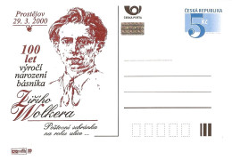 CDV B 217 Czech Republic J. Wolker Anniversary 2000 - Postkaarten