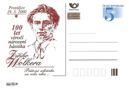 CDV B 217 Czech Republic J. Wolker Anniversary 2000 - Cartes Postales