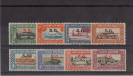 Sudan O59/66,  1950 Airmail Pictorials 2p. - 20p. (8) Complete (MNH) ** - Sudan (...-1951)