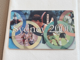 ROMANIA-(RO-ROM-0067A)-Sydney 2000-(Red)-(74)-(50.000 Lei)-(J99MV9)-used Card+1card Prepiad Free - Romania